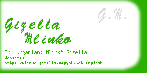 gizella mlinko business card