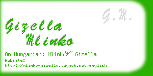 gizella mlinko business card